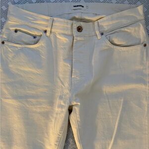 Taylor Stitch Men's Cream Selvedge Slim Straight Jeans Size 33 EUC